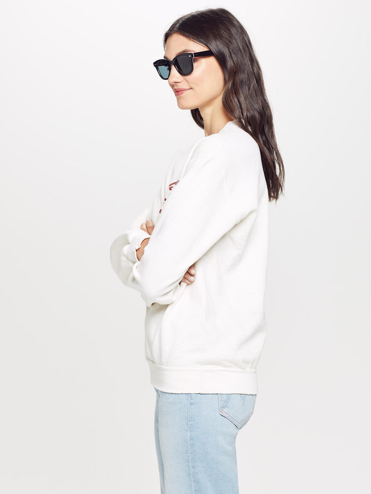 MadeWorn Blondie Glitter Crew Fleece - Off White
